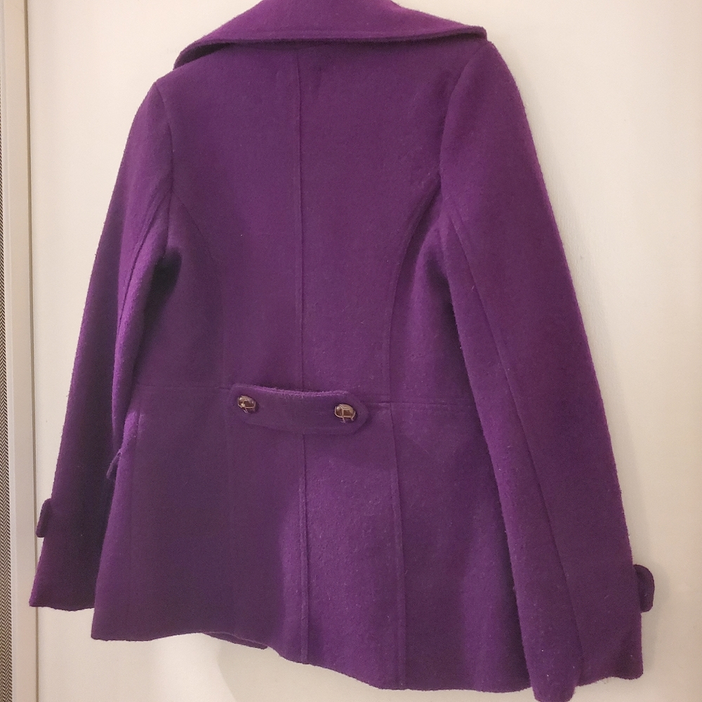 Purple pea coat, wool blend, size small from Aberdeen & Skye - Picture 10 of 11